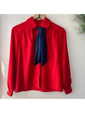 Vintage Pendleton Country Sophisticates Petite Red Blouse